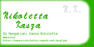 nikoletta kasza business card